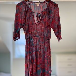 Jewel toned floral mesh Weston Wear dress in S